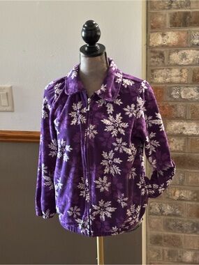 White Stag Purple Fleece Jacket with White Pattern